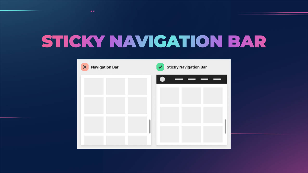 Sticky Navigation Bar for Better Navigation 