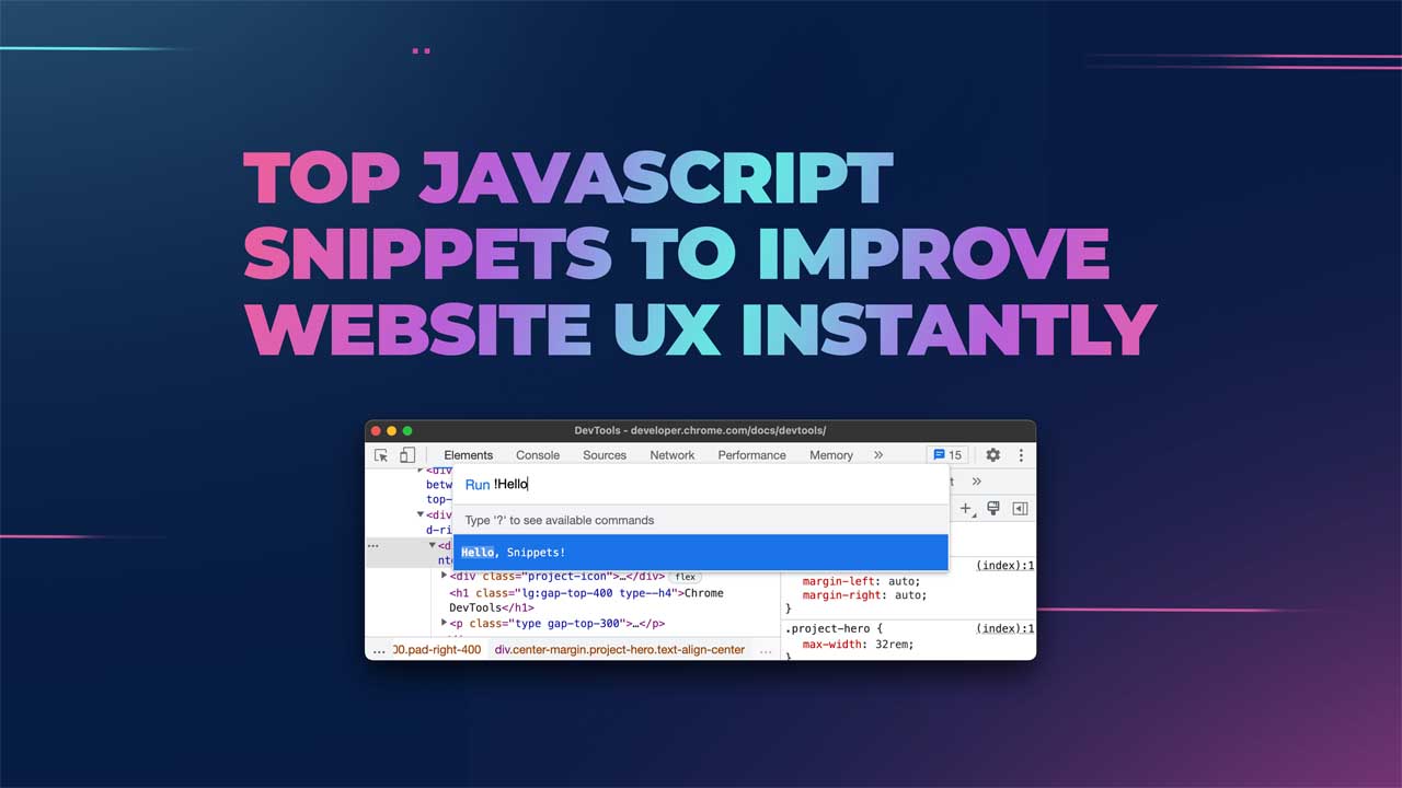 Top JavaScript Snippets to Improve Website UX Instantly