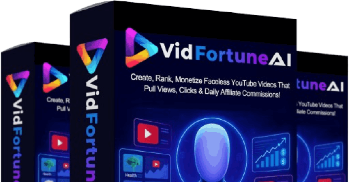 Vid Fortune AI dashboard creating a faceless YouTube video