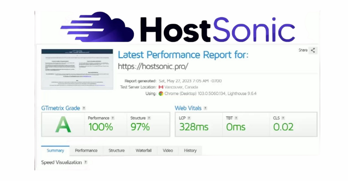 HostSonic dashboard with unlimited website options