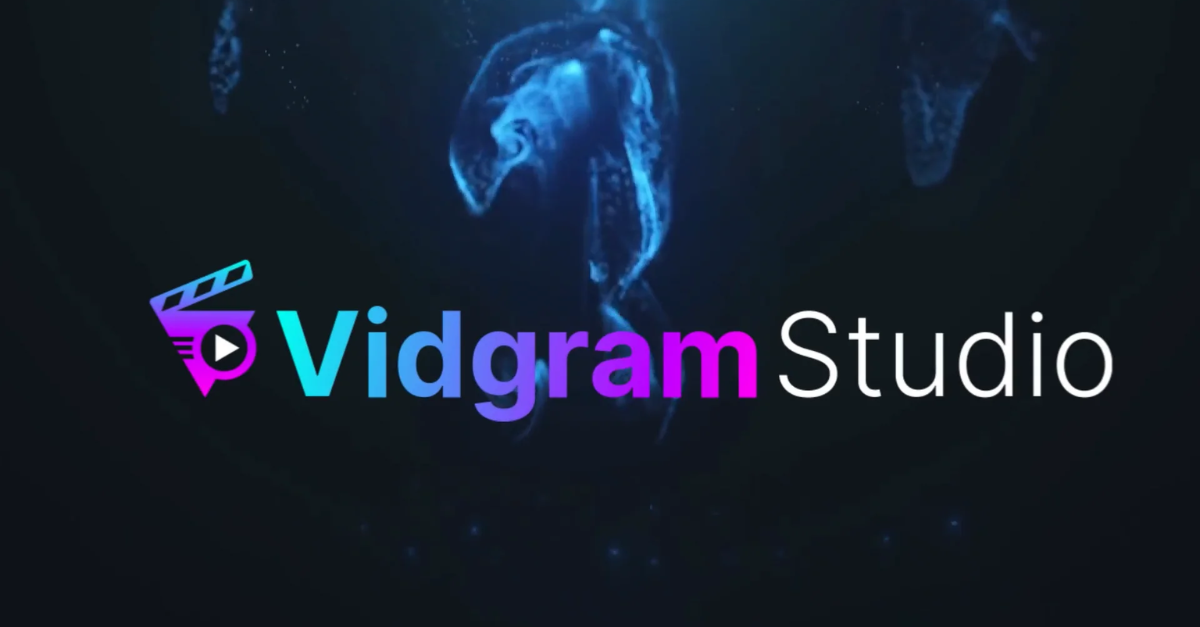 VidGram Studio dashboard showing AI reel editor