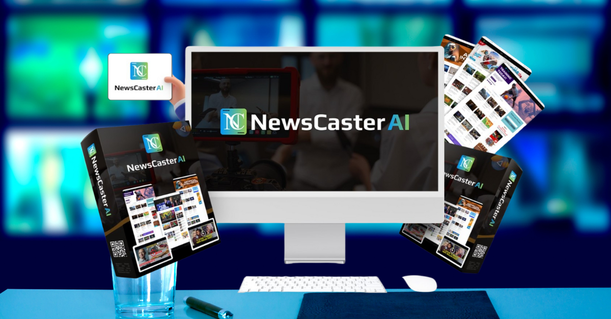 NewsCaster AI dashboard showcasing automated news content
