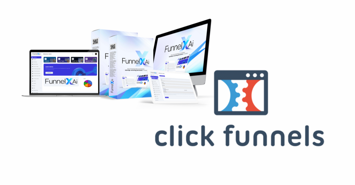 FunnelXAi AI funnel builder vs ClickFunnels dashboard side-by-side