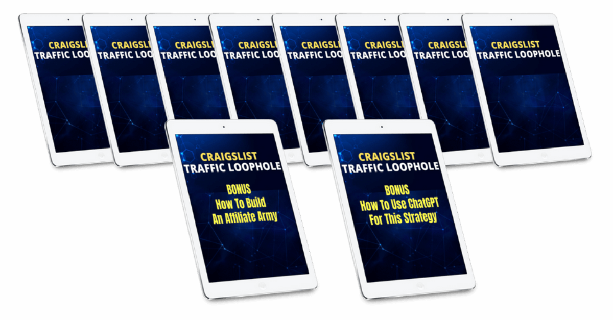Craigslist Traffic Loophole system dashboard Craigslist Traffic Loophol