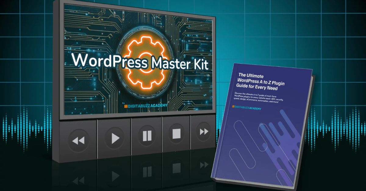 WordPress Master Kit dashboard and sales materials