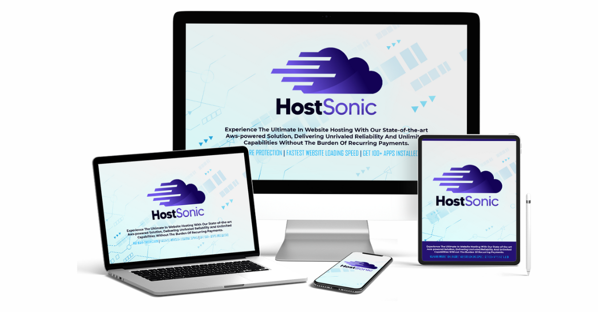 HostSonic 2.0 hosting dashboard with unlimited site management